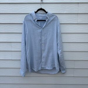 Asket light blue Men's linen shirt size XL